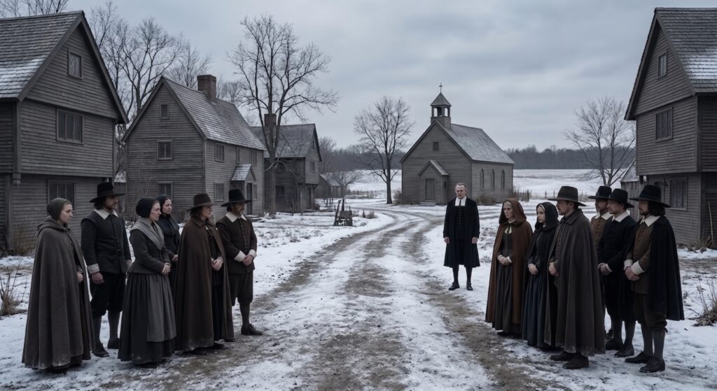 a town divided during the 1692 Salem witch trials.