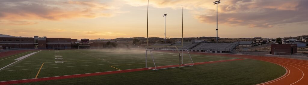 An artistic rendering of Lee Williams High School football field in Kingman Arizona