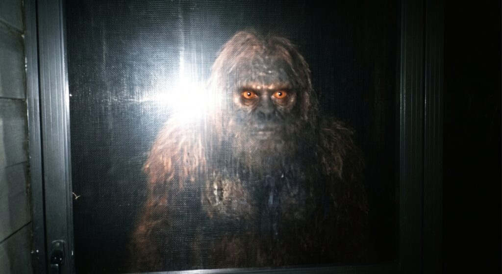 A re-creation of the Myaka Skunk Ape photo