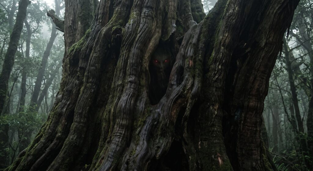 A demon living in a tree.